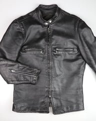 Vintage Brooks Cafe Racer Jacket, Black, size 42