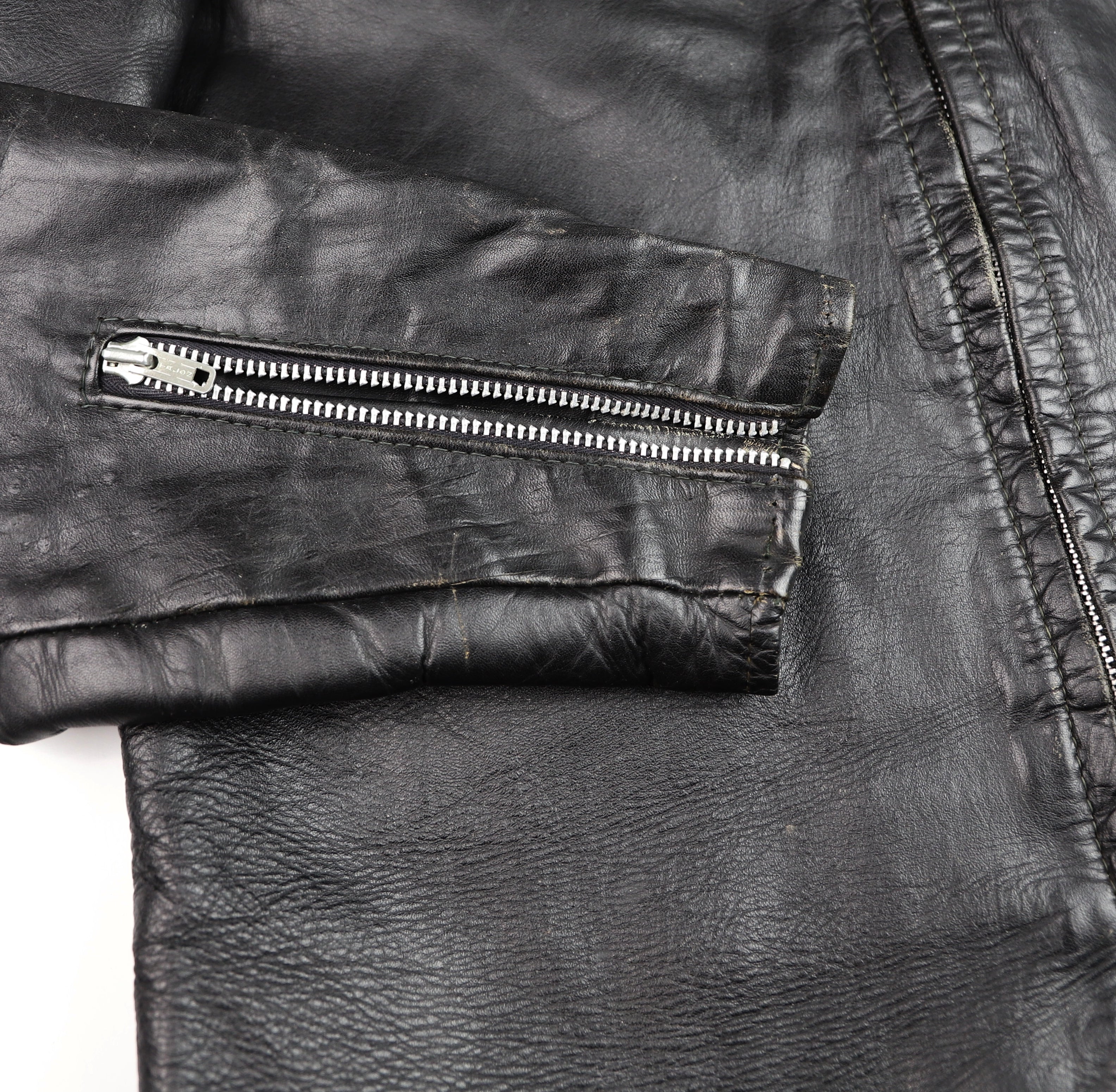 Vintage Brooks Cafe Racer Jacket, Black, size 42