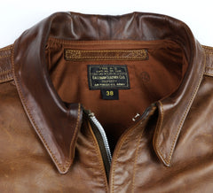 Eastman A-2 Military Flight Jacket, Gently Worn, size 38, Russet Horsehide