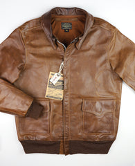 Eastman A-2 Military Flight Jacket, Gently Worn, size 38, Russet Horsehide
