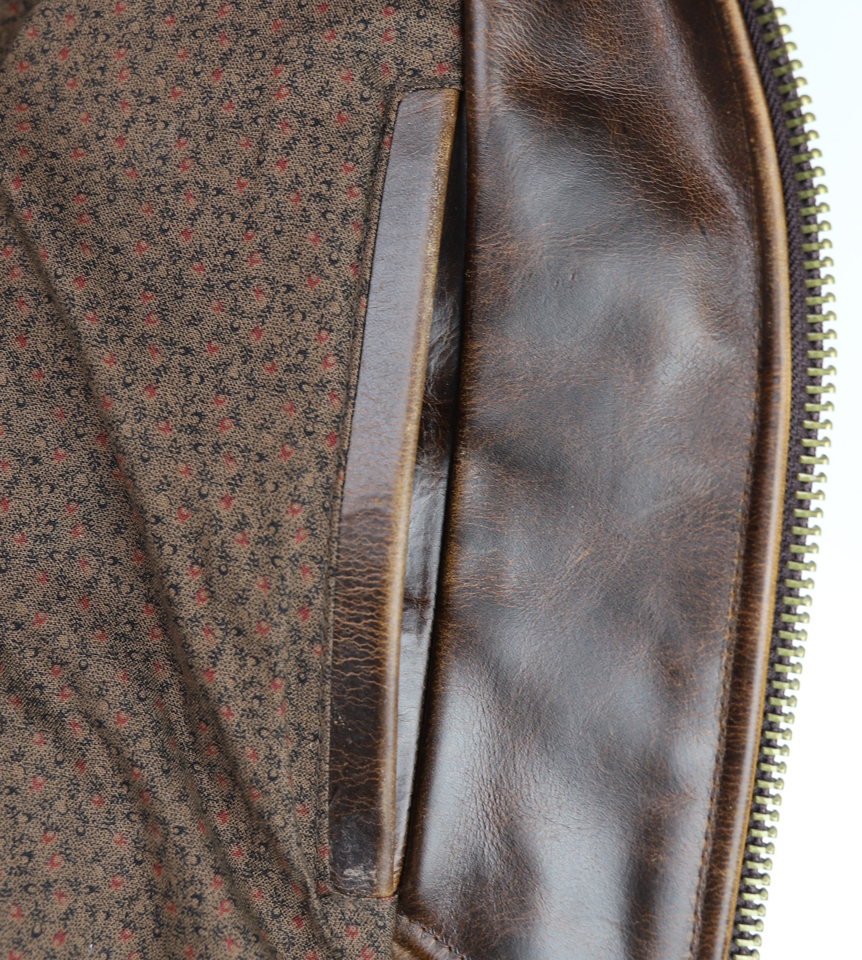 Schott 673, Brown Cowhide, size Medium