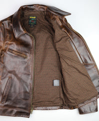 Schott 673, Brown Cowhide, size Medium