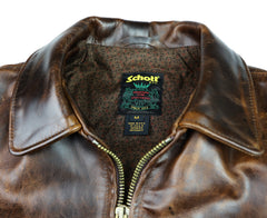 Schott 673, Brown Cowhide, size Medium