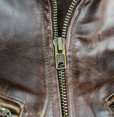 Schott 673, Brown Cowhide, size Medium