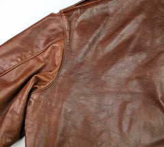 Goodwear A-2 Military Flight Jacket, Gently Worn, size 44, Russet Horsehide