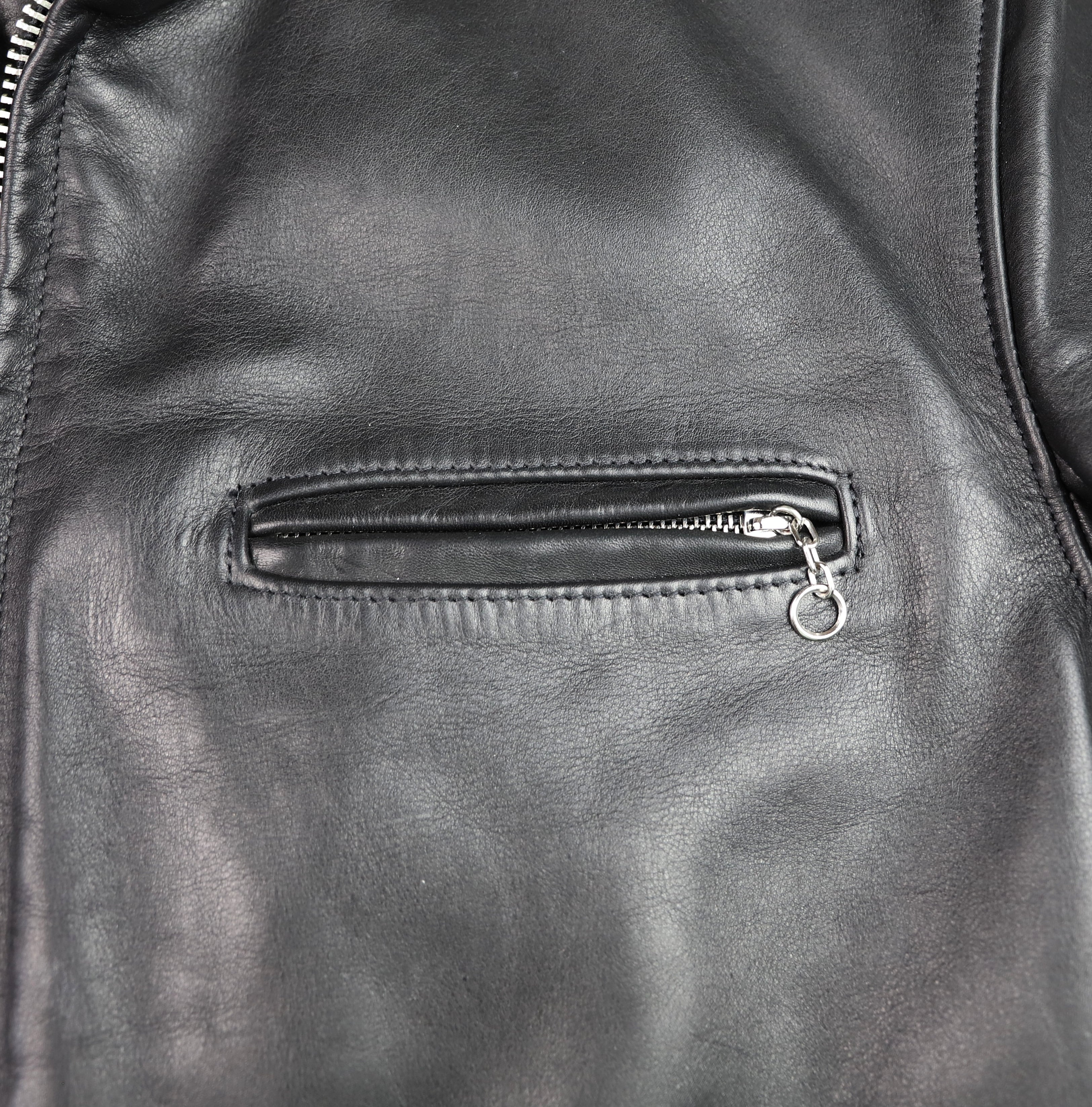 Schott 141 Cafe Racer, Black Cowhide, size 46L