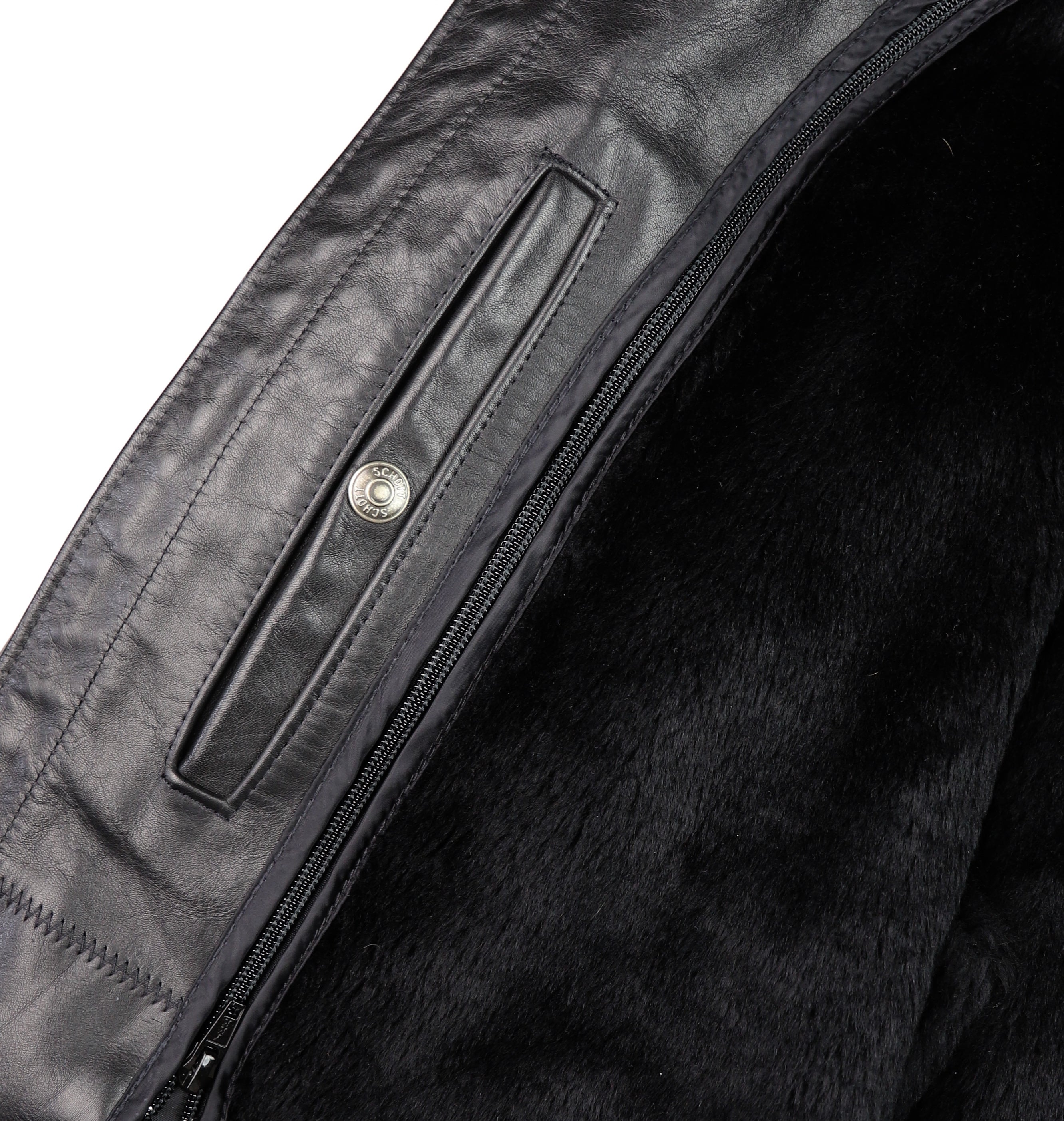 Schott 141 Cafe Racer, Black Cowhide, size 46L