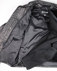 Schott 141 Cafe Racer, Black Cowhide, size 46L