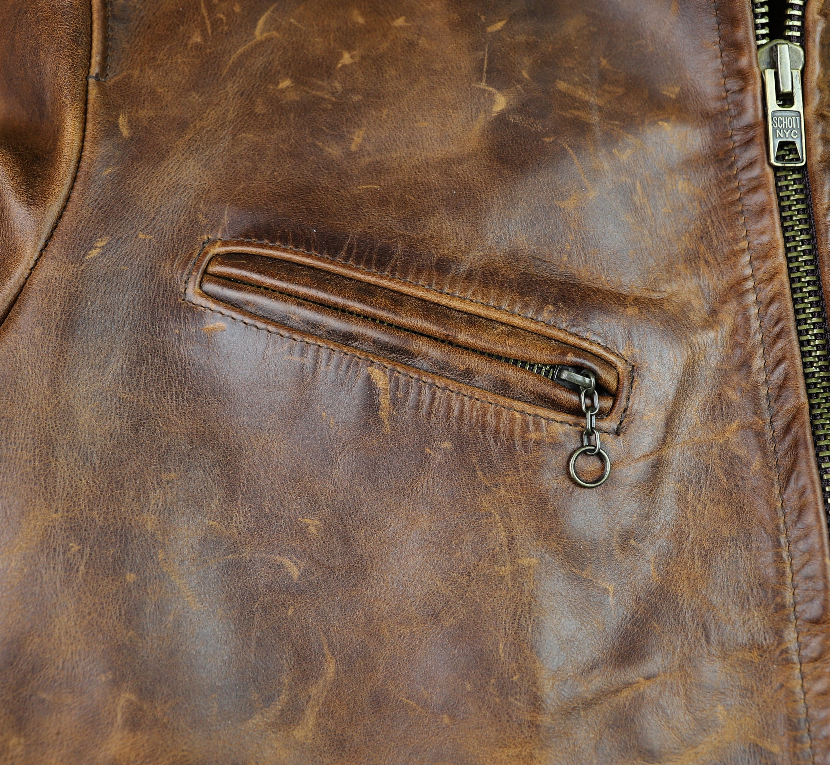 Schott 673, Brown Cowhide, size XL