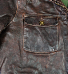 Thedi Atlas Deluxe Half Belt, size XXL, Hand Dyed Cocoa Toscano