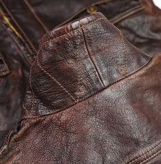 Thedi Atlas Deluxe Half Belt, size XXL, Hand Dyed Cocoa Toscano