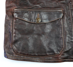 Thedi Atlas Deluxe Half Belt, size XXL, Hand Dyed Cocoa Toscano