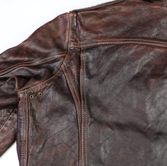 Thedi Atlas Deluxe Half Belt, size XXL, Hand Dyed Cocoa Toscano