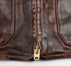 Thedi Atlas Deluxe Half Belt, size 3XL, Hand Dyed Cocoa Toscano