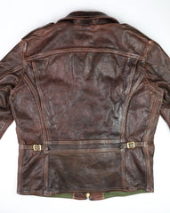Thedi Atlas Deluxe Half Belt, size Large, Hand Dyed Cocoa Toscano