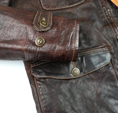 Thedi Atlas Deluxe Half Belt, size Large, Hand Dyed Cocoa Toscano