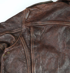 Thedi Atlas Deluxe Half Belt, size Large, Hand Dyed Cocoa Toscano