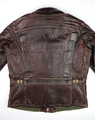 Thedi Atlas Deluxe Half Belt, size Large, Hand Dyed Cocoa Buffalo