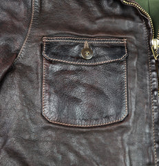 Thedi Atlas Deluxe Half Belt, size Large, Hand Dyed Cocoa Buffalo