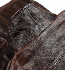 Thedi Atlas Deluxe Half Belt, size Large, Hand Dyed Cocoa Buffalo