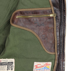 Thedi Atlas Deluxe Half Belt, size Large, Hand Dyed Cocoa Buffalo