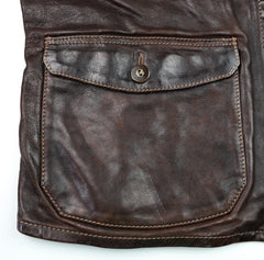 Thedi Atlas Deluxe Half Belt, size Large, Hand Dyed Cocoa Buffalo
