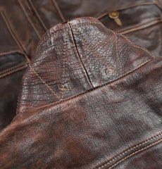 Thedi Atlas Deluxe Half Belt, size XL, Hand Dyed Cocoa Toscano