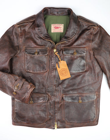 Thedi Atlas Deluxe Half Belt, size XL, Hand Dyed Cocoa Toscano