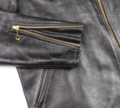 Thedi Cafe Racer, size 2XL, Black Teacore Bruciato Horsehide, New w/o Tags