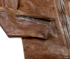 Thedi Cafe Racer Jacket, size Medium, Light Brown Toscano Buffalo