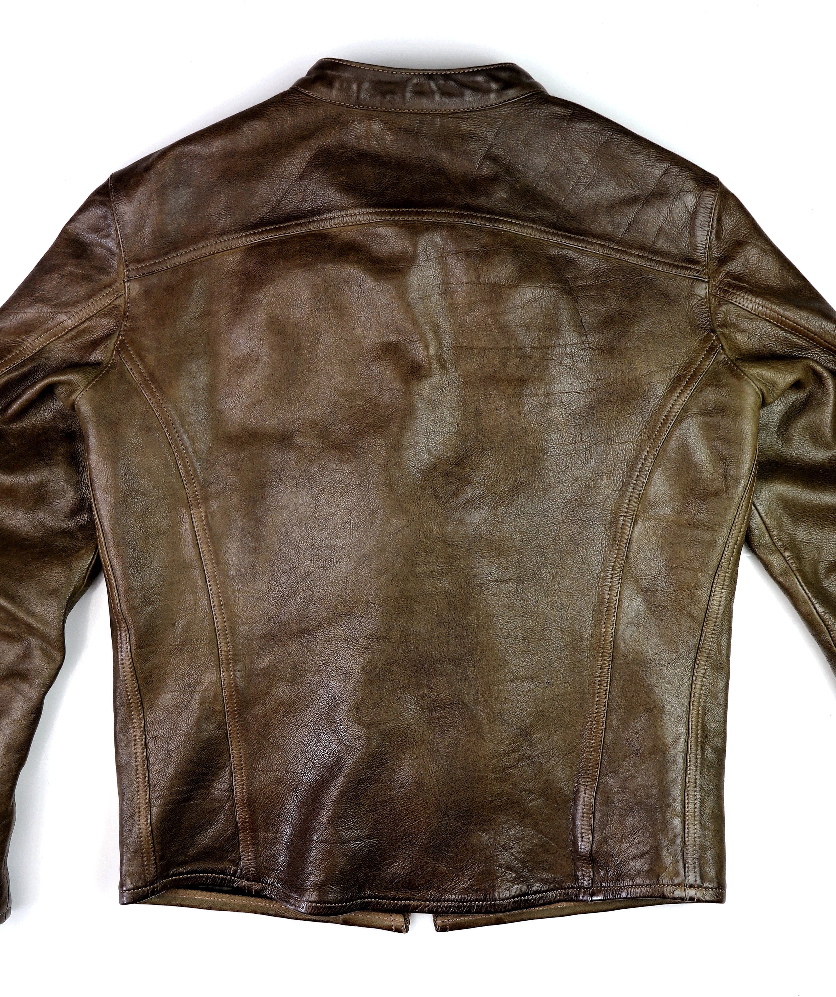 Thedi Cafe Racer, size Large, Gently Worn Olive Canneto Cowhide