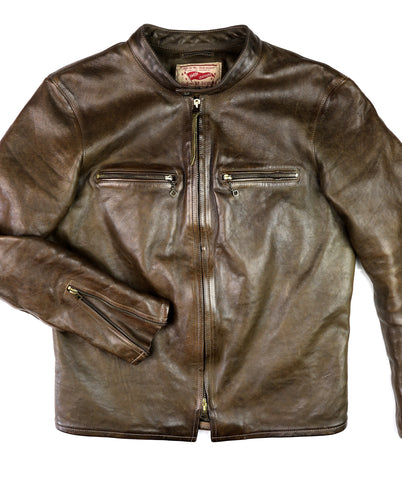 Thedi Cafe Racer, size Large, Gently Worn Olive Canneto Cowhide