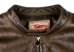 Thedi Cafe Racer, size Large, Gently Worn Olive Canneto Cowhide