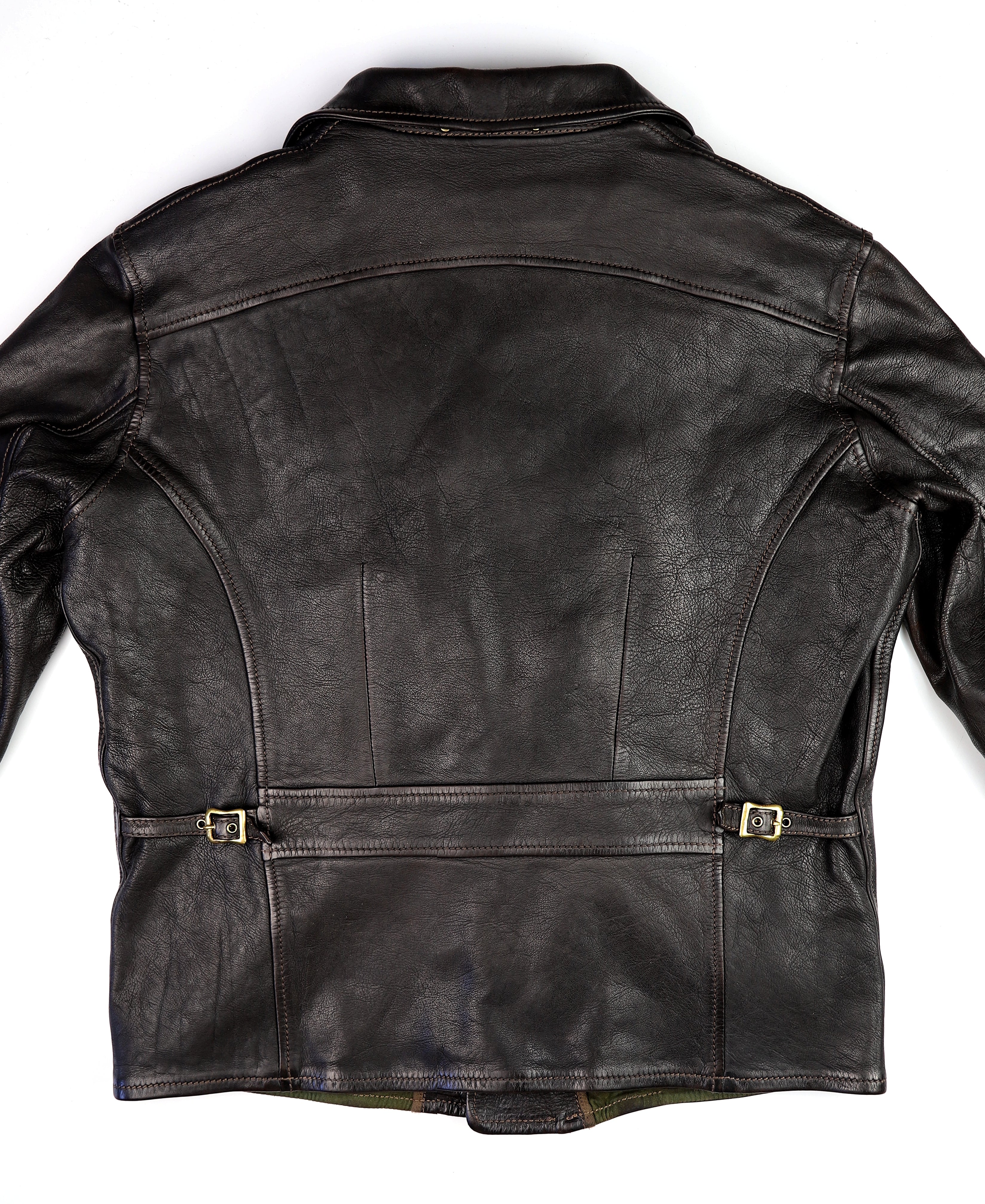 Thedi Evander Crosszip Half Belt, size 2XL, Black Teacore Bruciato Horsehide
