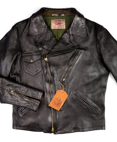 Thedi Evander Crosszip Half Belt, size 2XL, Black Teacore Bruciato Horsehide