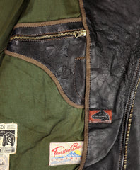 Thedi Evander Crosszip Half Belt, size 2XL, Black Teacore Bruciato Horsehide