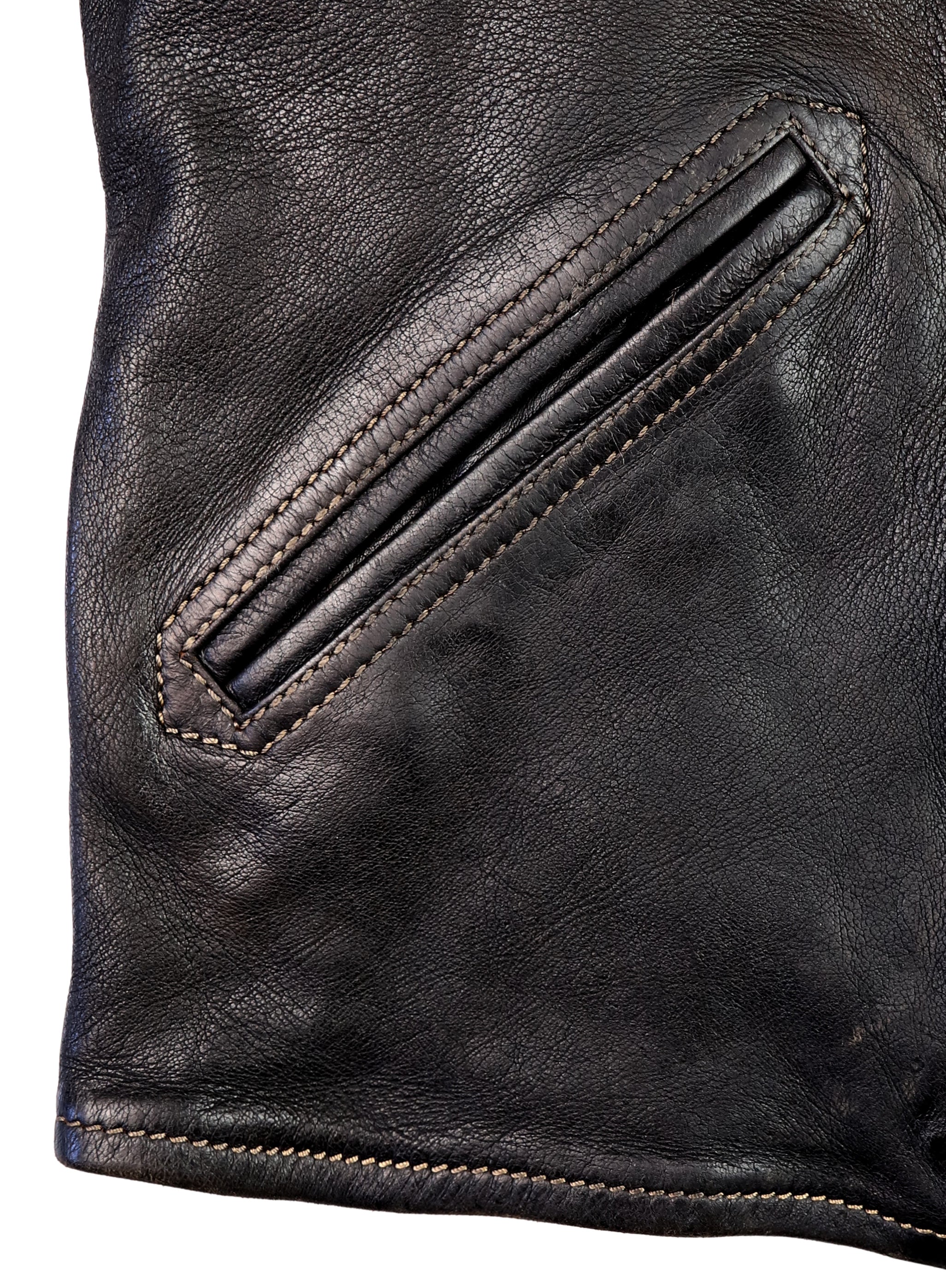 Thedi Evander Crosszip Half Belt, size Large, Black Teacore Bruciato Horsehide