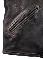 Thedi Evander Crosszip Half Belt, size Large, Black Teacore Bruciato Horsehide