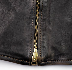 Thedi Evander Crosszip Half Belt, size Medium, Black Teacore Bruciato Horsehide