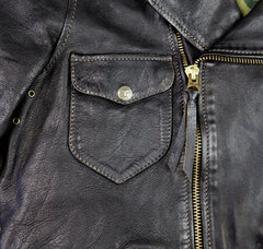 Thedi Evander Crosszip Half Belt, size Medium, Black Teacore Bruciato Horsehide