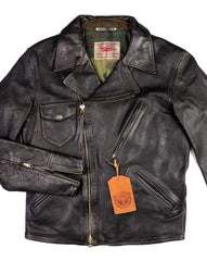 Thedi Evander Crosszip Half Belt, size Medium, Black Teacore Bruciato Horsehide