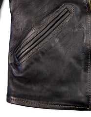 Thedi Evander Crosszip Half Belt, size Medium, Black Teacore Bruciato Horsehide