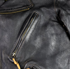 Thedi Evander Crosszip Half Belt, size Medium, Black Teacore Bruciato Horsehide