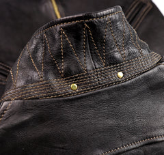 Thedi Evander Crosszip Half Belt, size XL, Black Teacore Bruciato Horsehide