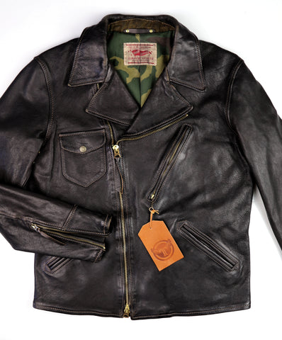 Thedi Evander Crosszip Half Belt, size XL, Black Teacore Bruciato Horsehide