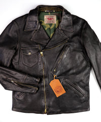 Thedi Evander Crosszip Half Belt, size XL, Black Teacore Bruciato Horsehide