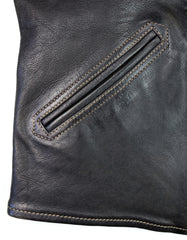 Thedi Evander Crosszip Half Belt, size XL, Black Teacore Bruciato Horsehide