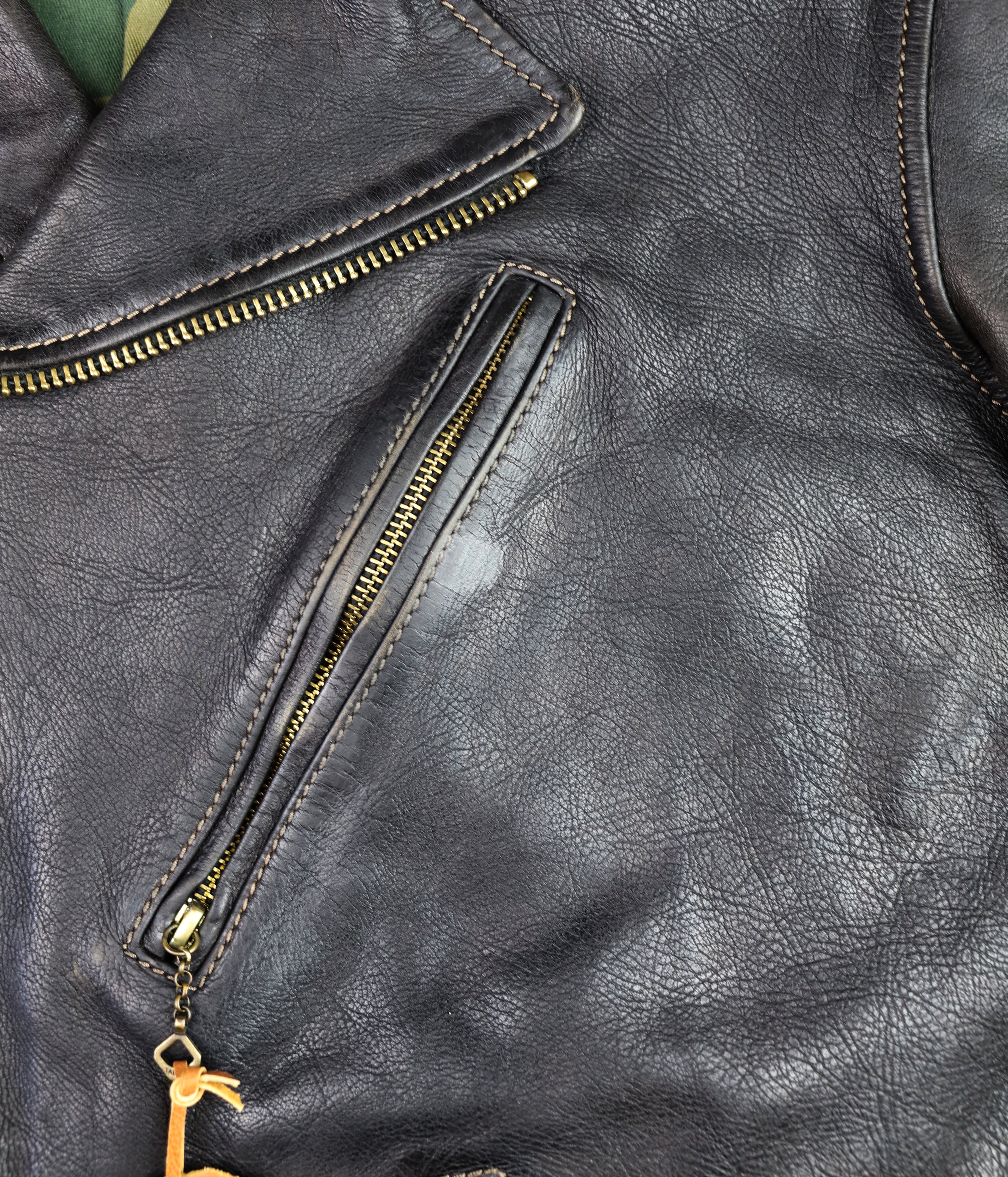 Thedi Evander Crosszip Half Belt, size XL, Black Teacore Bruciato Horsehide