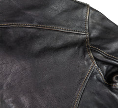 Thedi Evander Crosszip Half Belt, size XL, Black Teacore Bruciato Horsehide