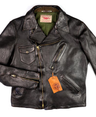 Thedi Evander Crosszip Half Belt, size XL, Black Teacore Bruciato Horsehide